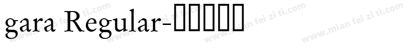 gara Regular字体转换
